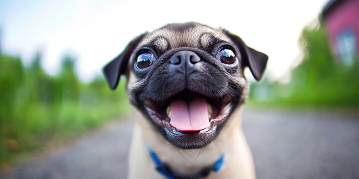 happy pug 