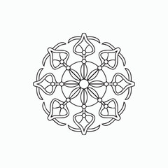 vector illustration of an abstract mandala floral background