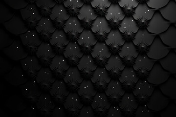 Obraz premium Dark geometric 3D pattern with sparkles, ideal for abstract backgrounds