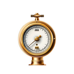 Clean Vector Image of a Steam Engine Pressure
