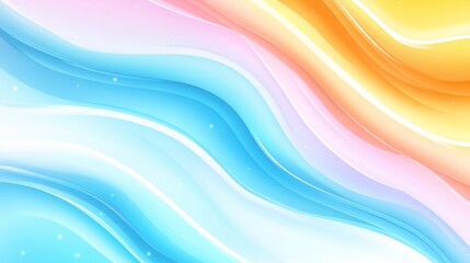 Fototapeta premium Soft Flowing Waves in Bright Pastel Colors Ideal for Backgrounds or Graphic Design Projects