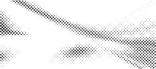 Halftone Wave Background. Black Dot Vector Design.