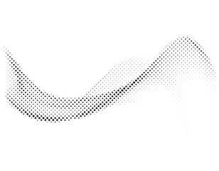 Halftone Wave Background. Black Dot Vector Design.