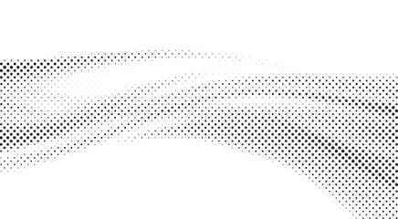 Halftone Wave Background. Black Dot Vector Design.