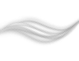 Halftone Wave Background. Black Dot Vector Design.