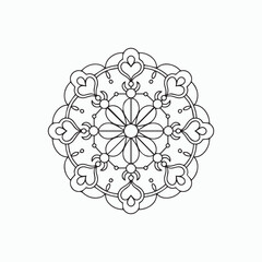 vector illustration of an abstract mandala floral background