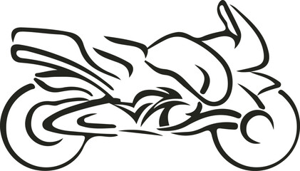 A sleek and dynamic motorbike vector design featuring sharp lines, aerodynamic curves, and bold detailing. Perfect for racing themes, branding, or custom artwork.