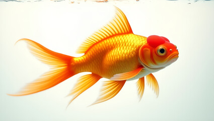 Fototapeta premium Vibrant Goldfish in High-Definition – Stunning Aquatic Photography and Nature Art.