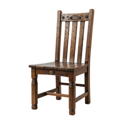 wooden chair isolated on white background