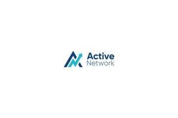 Letter A active network logo