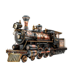 Naklejka premium High-Resolution Image of a Steam-Powered Locomotive