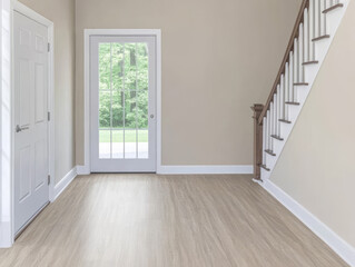 Fototapeta premium Bright and spacious entryway with natural light and modern design features