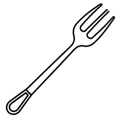 Abstract Fork Line Art Concept