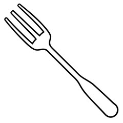 Abstract Fork Line Art Concept