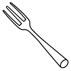 Abstract Fork Line Art Concept