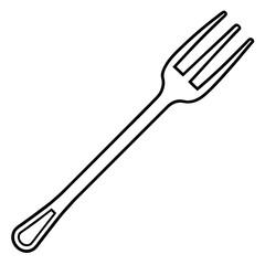 Abstract Fork Line Art Concept