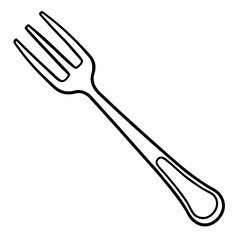 Abstract Fork Line Art Concept