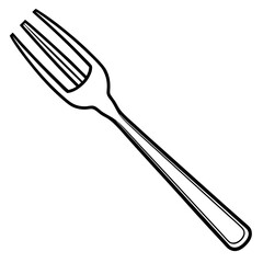 Abstract Fork Line Art Concept