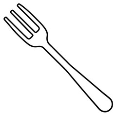 Abstract Fork Line Art Concept