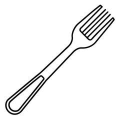 Abstract Fork Line Art Concept