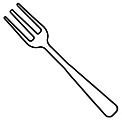Abstract Fork Line Art Concept