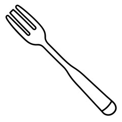 Abstract Fork Line Art Concept