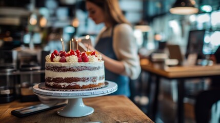 make a birthday cake for a marketing coworker and relate it to customer retention efforts