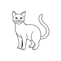 Obraz premium Cat vector line art illustration Generated by Ai.