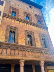 Obraz premium Exquisite view of casa del mercante medieval palace in mantua, italy