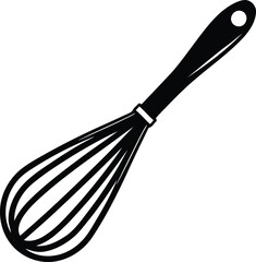 Stylish Whisk vector illustration design, Whisk line art and silhouette vector art