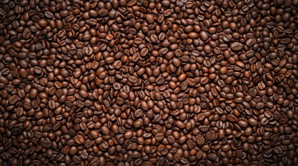 Obraz premium Coffee beans as a background, top view