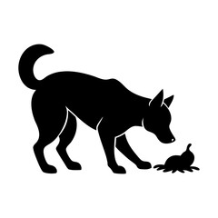 black silhouette of a dog