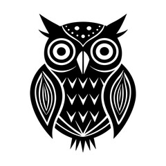 owl on white background