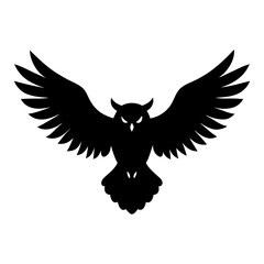 owl on a black background