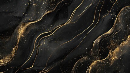 Obraz premium Abstract black gold marble texture background