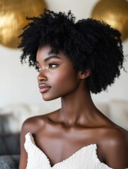 Fototapeta premium Afro Hairstyle Model