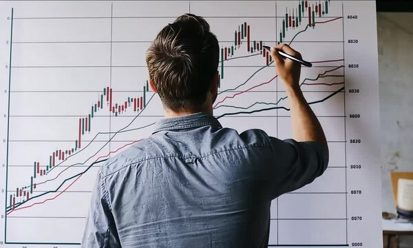 주식차트를 보는 사람