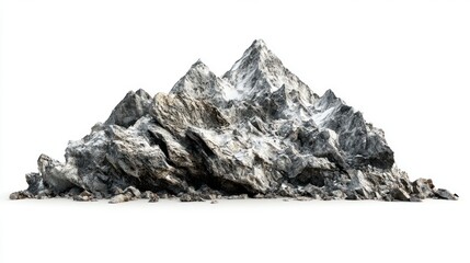 Rugged mountain peaks with a dusting of fresh snow on a clear day