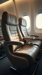 copy travel corporate luxury airplane a vacations seats space class business first banner wide first business class flight private jet luxury vip cabin aeroplane plane seat chair booking airline