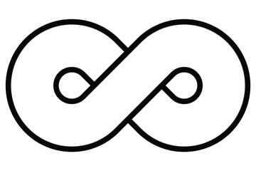 Infinity icon silhouette vector. Infinity, eternity, infinite Vector illustration
