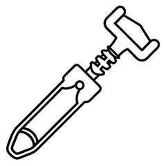 Clean and Minimal Wine Tool Line Art