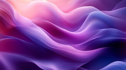 Fototapeta premium Colorful abstract waves in pink and purple hues, flowing lines with a soft gradient. Creative art and design concept
