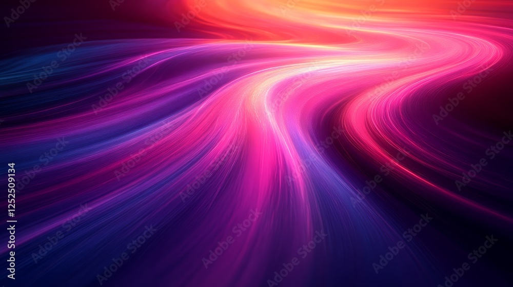 Aufkleber colorful abstract light trails with vibrant hues, dynamic motion. digital art and futuristic design 
