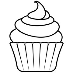 Cupcake-Themed Vector Line Art Creations