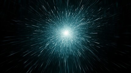 Fototapeta premium Abstract Light Burst Explosion of Radiating Lines in Dark Space Design Resource Background.