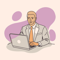 Businessman at his Desk