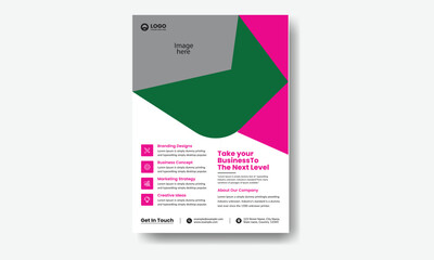 Poster flyer pamphlet brochure cover design layout space for photo background, vector illustration template in A4 size
