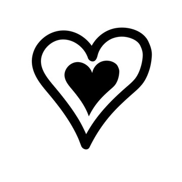 Heart in Heart Black