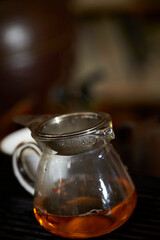 teapot and cup of tea