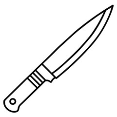 Elegant Knife Outline Vector Design